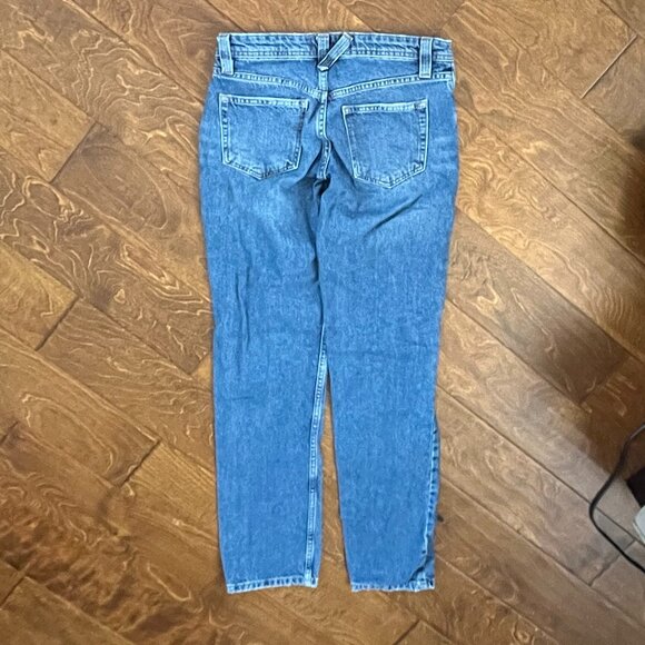 Free People Size 24 Straight Leg 3 Button Fly Medium Wash Jeans - Picture 5 of 6